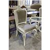 Image 2 : SILVER AND WHITE PAINTED VELOUR SIDE CHAIR