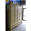 Image 2 : LARGE FRENCH STYLE TOLL PAINTED WARDROBE AND CABINET