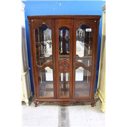 BEAUTIFUL BEVELED GLASS CHINA CABINET