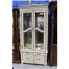 Image 1 : WHITE PAINTED BEVELED GLASS CHINA CABINET