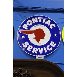 APPROX 2' REPRODUCTION PONTIAC AUTHORIZED SERVICE SIGN