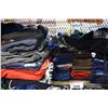 Image 2 : LARGE SHELF LOT OF SPORTS HOODIES, TOQUES AND SHIRTS