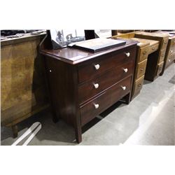 ANTIQUE REFINISHED 3 DRAWER DRESSER WITH TOWEL RACK