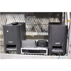 LOT OF MISC BOSE STEREO COMPONENTS WITH SPEAKERS AND SUBWOOFERS