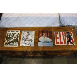 4 METAL ELVIS PRESLEY AND MARILYN MONROE SIGNS