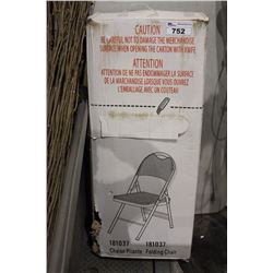 BOX OF 4 FOLDING CHAIRS