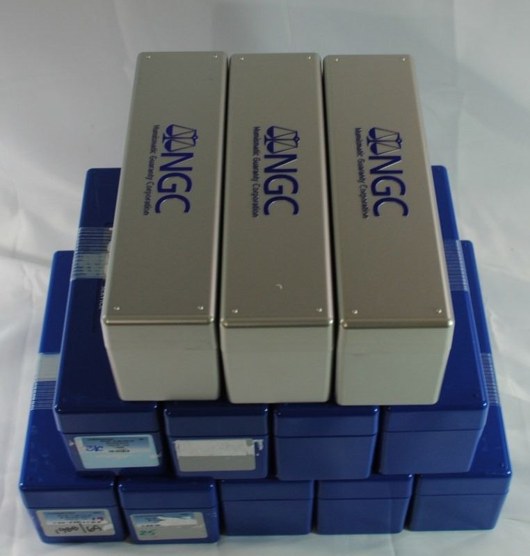 LOT OF NICE USED PLASTIC STORAGE BOXES FOR "SLABBED" COINS 9PCGS & 3NGC