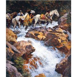 White Water Passage by Howard Terpning