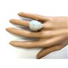 Image 4 : 14.02 CTW Natural Opal And Diamond Ring In 14K Yellow Gold