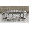 Image 1 : 1.00 CTW Natural Diamond Ring In14K Solid White Gold