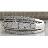 Image 2 : 1.00 CTW Natural Diamond Ring In14K Solid White Gold