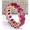 Image 2 : 14.02 CTW Natural Ruby Ring In 14k Yellow Gold
