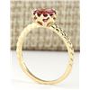 Image 3 : 1.50 CTW Natural Pink Tourmaline Ring In 14k Yellow Gold