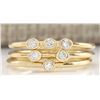 Image 1 : .24 CTW Diamond Ring In 14k Solid Yellow Gold