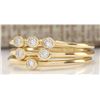 Image 2 : .24 CTW Diamond Ring In 14k Solid Yellow Gold