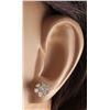 Image 3 : 1.45CTW Natural Diamond Earrings 14K Solid Yellow Gold