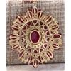 Image 2 : 59.00CTW Natural Ruby And Diamond Necklace In 14K Yellow Gold