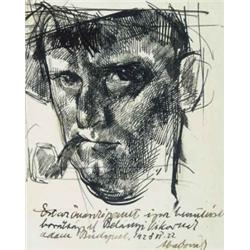 Aba-Novák Vilmos (1894-1941) Önarckép, 1928.