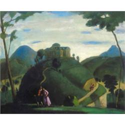 Fényes Adolf (1867-1945) Vár a dombon