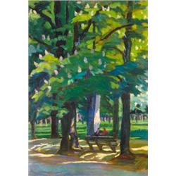 Ferenczy Valér (1885-1954) Parkban üldögélok