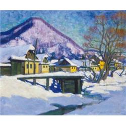 Kádár Géza (1878-1952) Nagybányai tél, 1928.