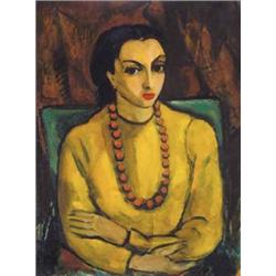 Karikás Ilona (? - 1945) Lány korall gyöngysorral