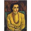Image 1 : Karikás Ilona (? - 1945) Lány korall gyöngysorral