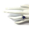 Image 4 : 3.62CTW Natural Blue Tanzanite And Diamond Ring In 14K Solid White Gold
