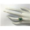Image 4 : 4.39CTW Natural Emerald And Diamond Ring 14K Solid Yellow Gold