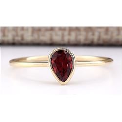 .50 CTW Natural Garnet Ring In 14k Yellow Gold