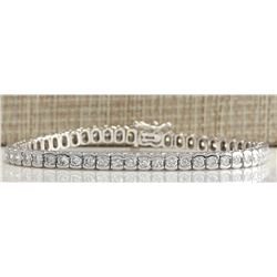 5.60CTW Natural Diamond Bracelet In 14K Solid White Gold