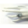 Image 4 : 9.68CTW Natural Blue Aquamarine And Diamond Ring In 14K White Gold
