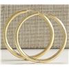 Image 2 : 3.36 CTW Natural Diamond Hoop Earrings 14K Solid Yellow Gold