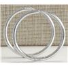 Image 2 : 4.46 CTW Natural Diamond Hoop Earrings 14K Solid White Gold