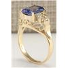 Image 3 : 2.41CTW Natural Tanzanite And Diamond Ring In 14K Yellow Gold