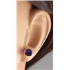 Image 3 : 3.00 CTW Natural Amethyst Earrings 14k Solid Yellow Gold