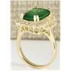 Image 3 : 6.69 CTW Natural Emerald And Diamond Ring In 14k Yellow Gold