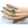 Image 4 : 6.69 CTW Natural Emerald And Diamond Ring In 14k Yellow Gold