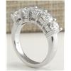 Image 3 : 2.56CTW Natural Diamond Ring In 14K Solid White Gold