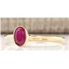 Image 2 : 0.60 CTW Natural Ruby And Diamond Ring In 14k Yellow Gold