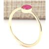 Image 3 : 0.60 CTW Natural Ruby And Diamond Ring In 14k Yellow Gold