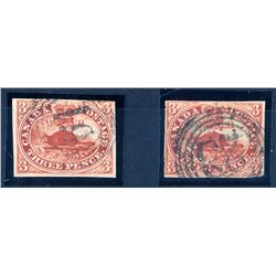 Canada #4 (2) fine used.