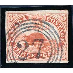 Canada #4iii fine used.