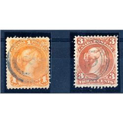 Canada #23, 25 fine used.