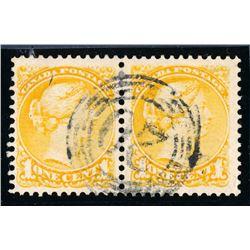 Canada #35 F-VF pair with 4 ring Numeral 20 cancel.