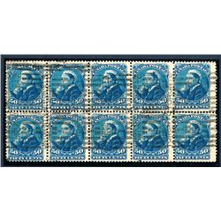 Canada #47 block of ten fine used.
