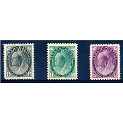 Canada #74, 75, & 76 VF NH.