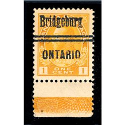 Canada #105 Bridgeburg precancel (1-104-E) lathework single Type D VF NH.