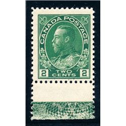 Canada #107 lathework single Type D-Inv F-VF NH.