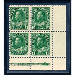 Canada #107 lathework block Type D-Inv fine NH.